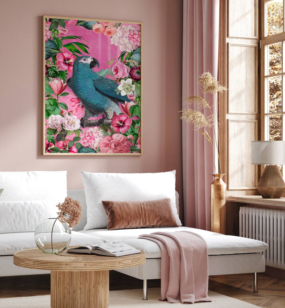 PARROTS PARADISE II , ANIMAL PAINTINGS