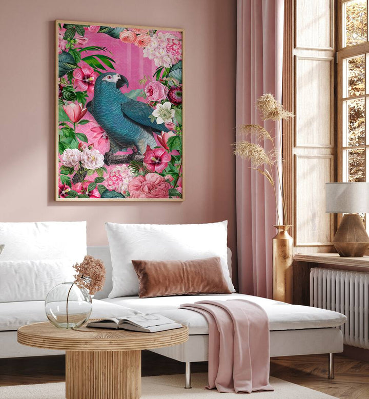 PARROTS PARADISE II , ANIMAL PAINTINGS