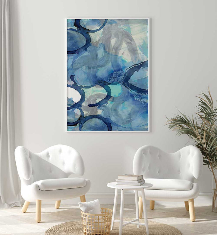 Enhance your decor with BLUE ABSTRACT SWIRLS 2, vibrant abstract paintings that captivate and inspire.