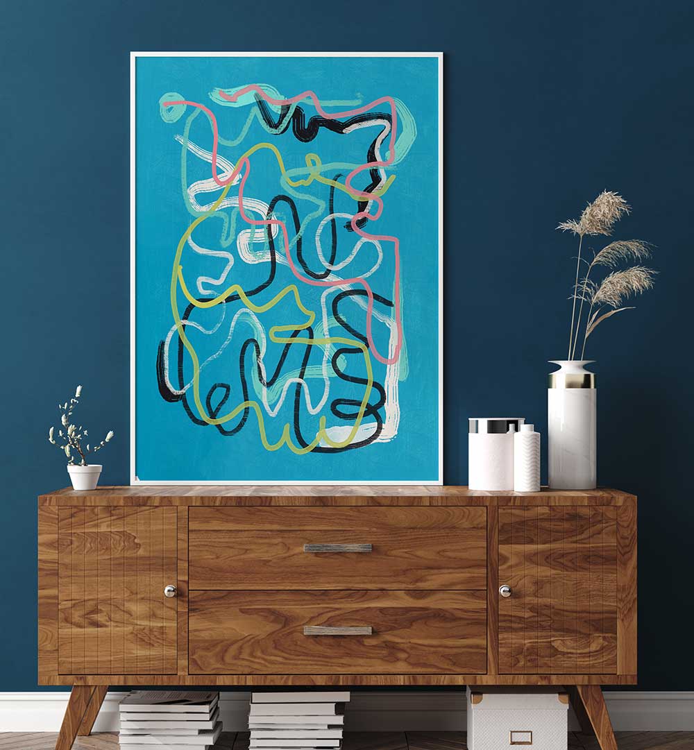 COLORFUL LINES , ABSTRACT PAINTINGS