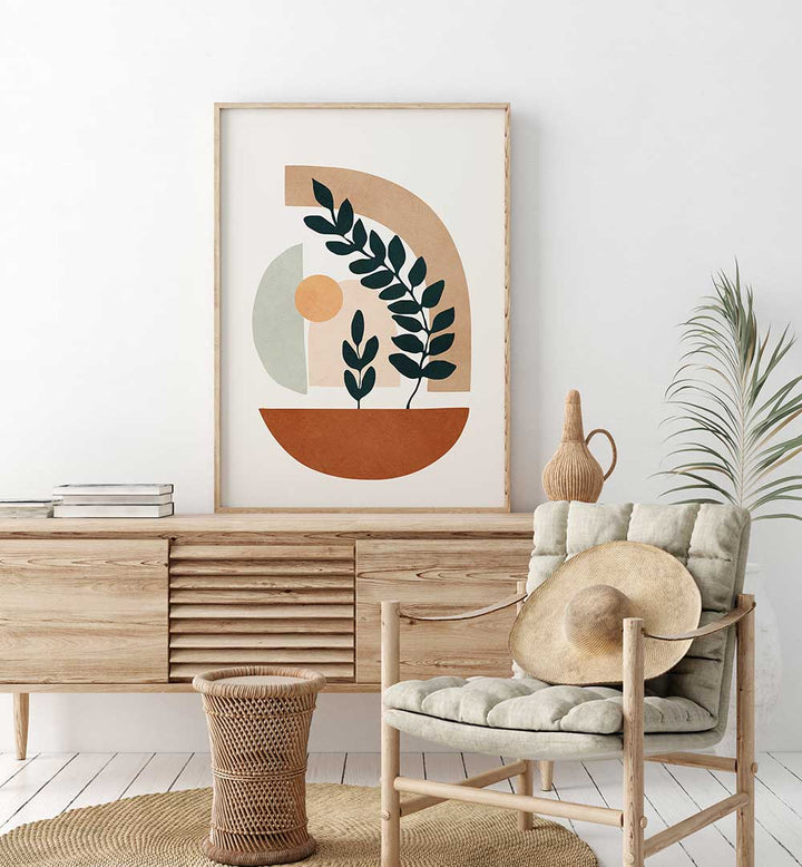 CURVED GROWTH , BOHO ART PAINTINGS