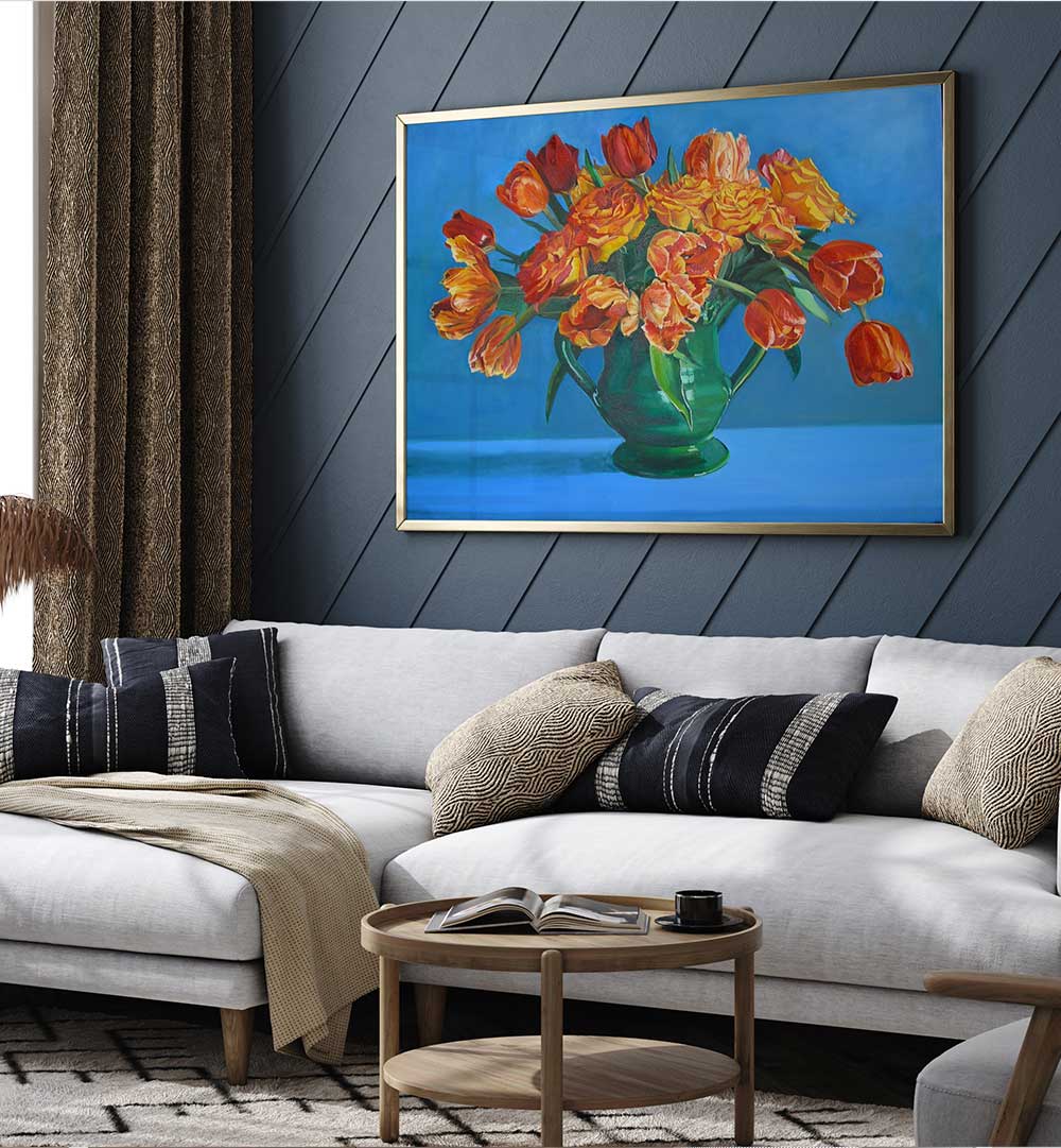 TULIPS , FLORAL FLOWER PAINTINGS