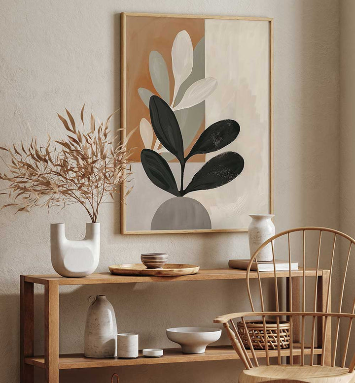 NEUTRAL ELEGANCE , FLORAL FLOWER PAINTINGS