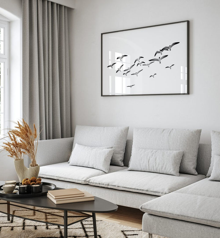 FLYING BIRDS , BEACH PAINTINGS