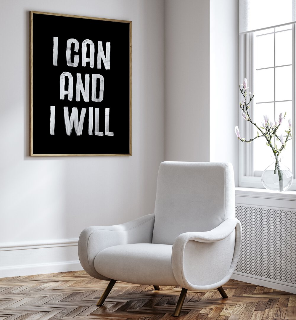 Transform your space with the "I CAN AND I WILL, QUOTES" poster by Brett Wilson for daily motivation.