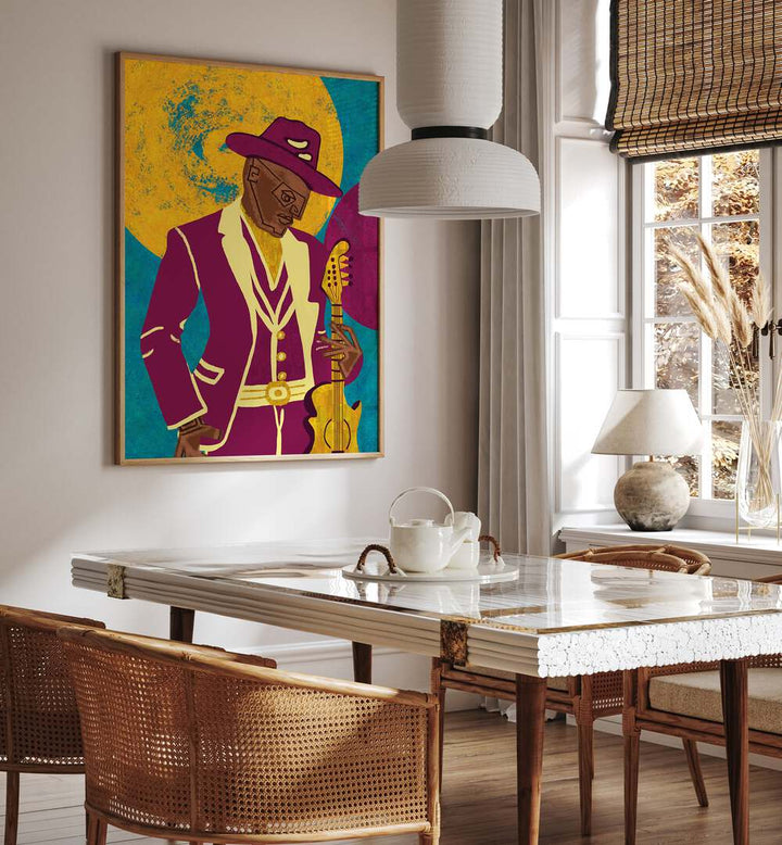 Vibrant MUSICIAN GUY III, MOVIE POSTERS art piece, perfect for music lovers and performers to enhance any space.