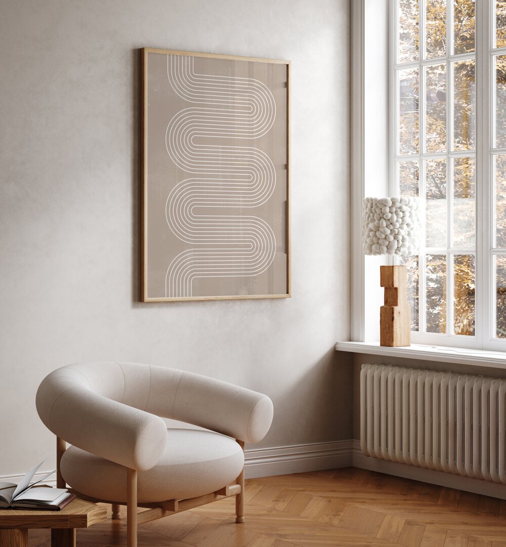 Minimal Simple Arch III, Boho Art Paintings, enhances modern spaces with its contemporary minimalist design by The Miuus Studio.