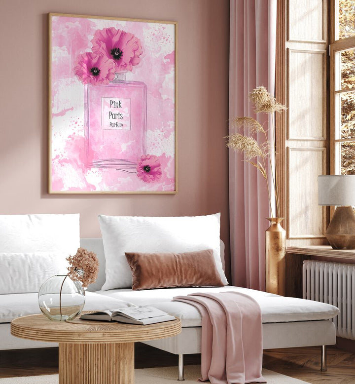 Decorate your space with PINK PARIS PARFUM, FASHION POSTERS showcasing elegance and Parisian charm.