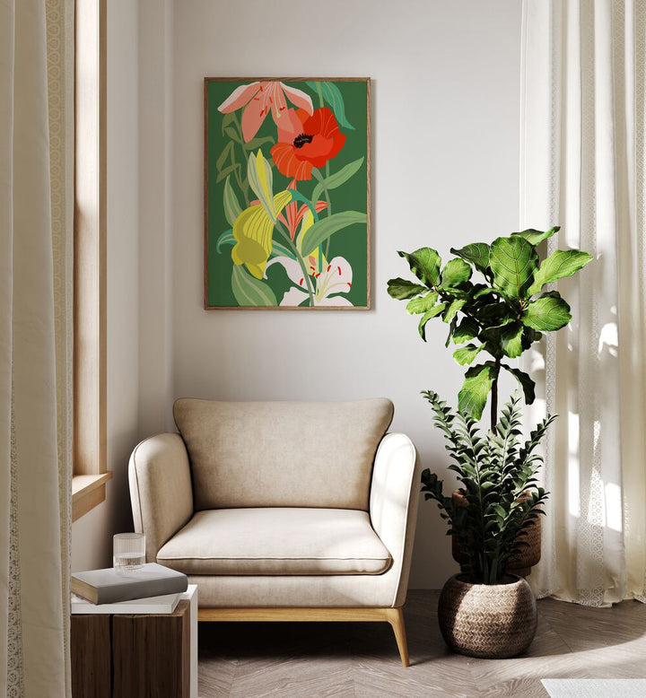 Brighten your space with FLORAL RHYTHM II, a vibrant piece from our FLORAL FLOWER PAINTINGS collection.