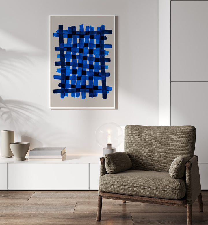 THE GRID V BY MAREIKE BOHMER ABSTRACT ART, ABSTRACT PAINTING