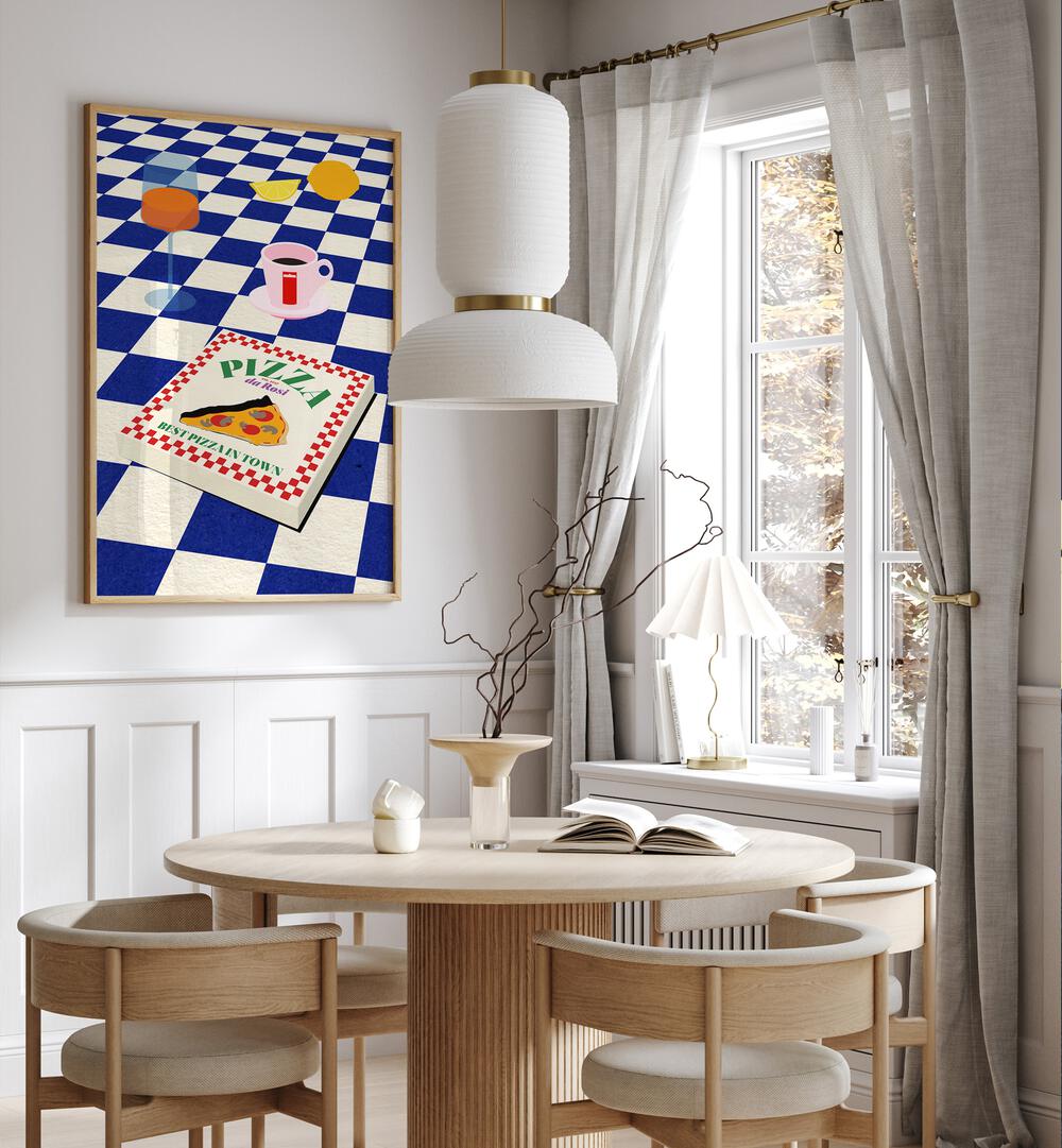 Colorful dining space featuring THE ITALIAN MENU, BAR & CAFE ART, celebrating authentic Italian cuisine aesthetics.