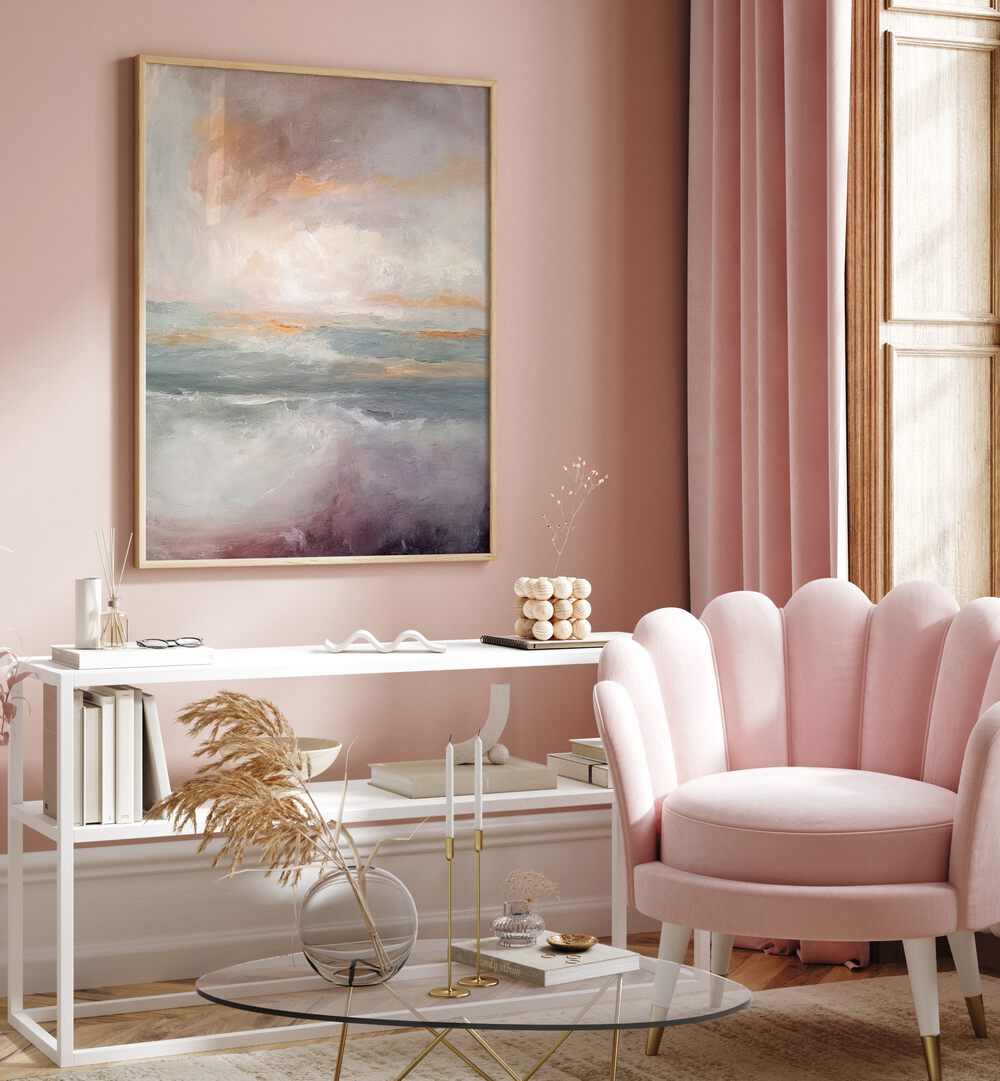 Transform your space with ON MYSTIC SEAS, ABSTRACT PAINTINGS, evoking tranquil ocean beauty for your home décor.