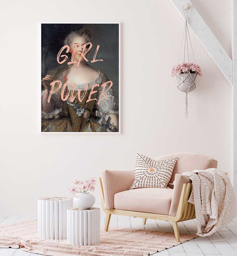 GIRL POWER , ALTERED ART PRINTS