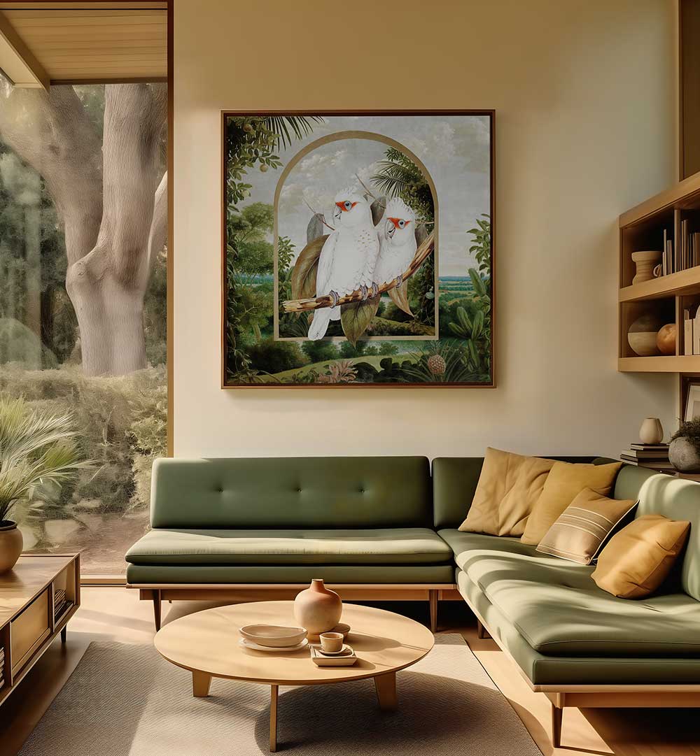 PARROTS' PARADISE II , ANIMAL PAINTINGS