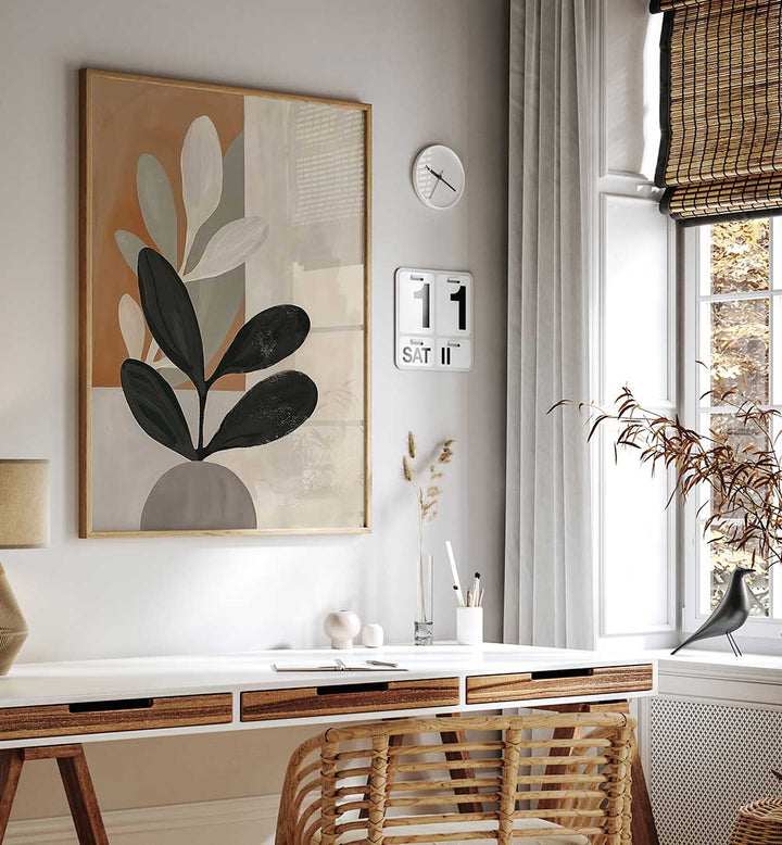 NEUTRAL ELEGANCE , FLORAL FLOWER PAINTINGS