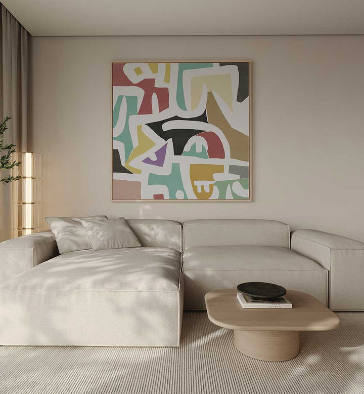 COLORFUL GEOMETRIC PATTERNS , ABSTRACT PAINTINGS