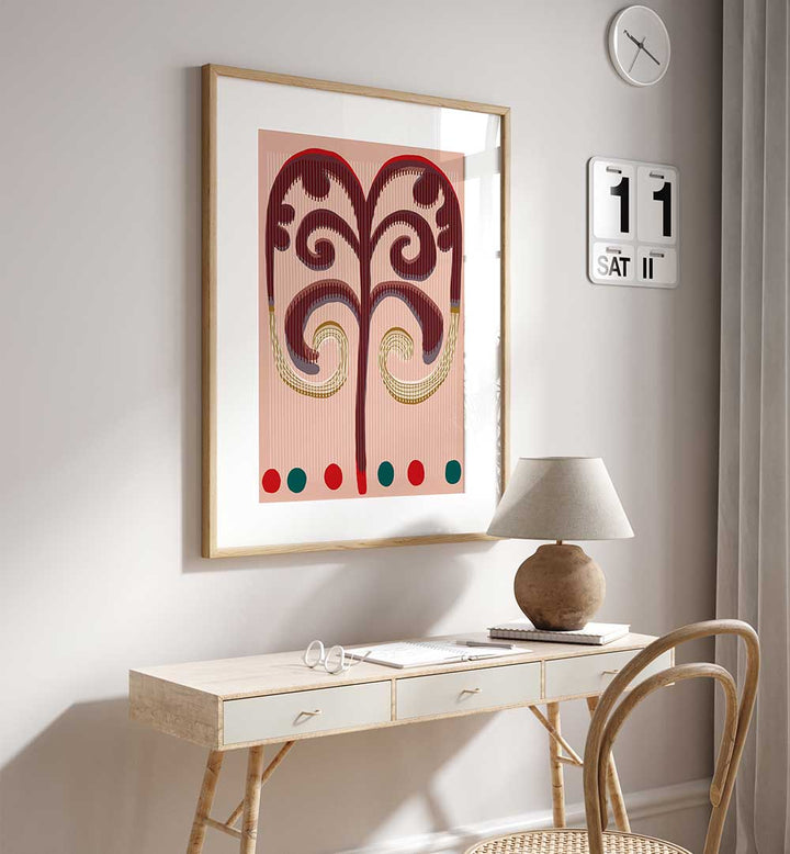 SPIRALING FRONDS , BOHO ART PAINTINGS