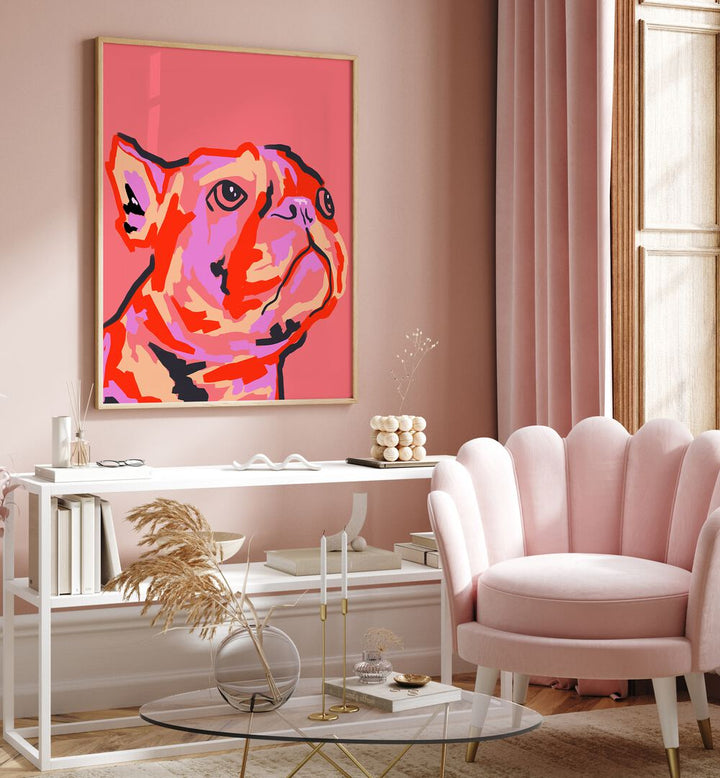 Brighten your child's space with PAWSITIVELY PATCHED, KIDS ROOM PAINTINGS featuring colorful abstract dog art.