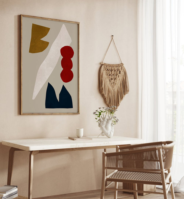 Stylish interior featuring EXPRESSIVE V, GEOMETRIC ART PRINTS, enhancing creativity and modern decor.