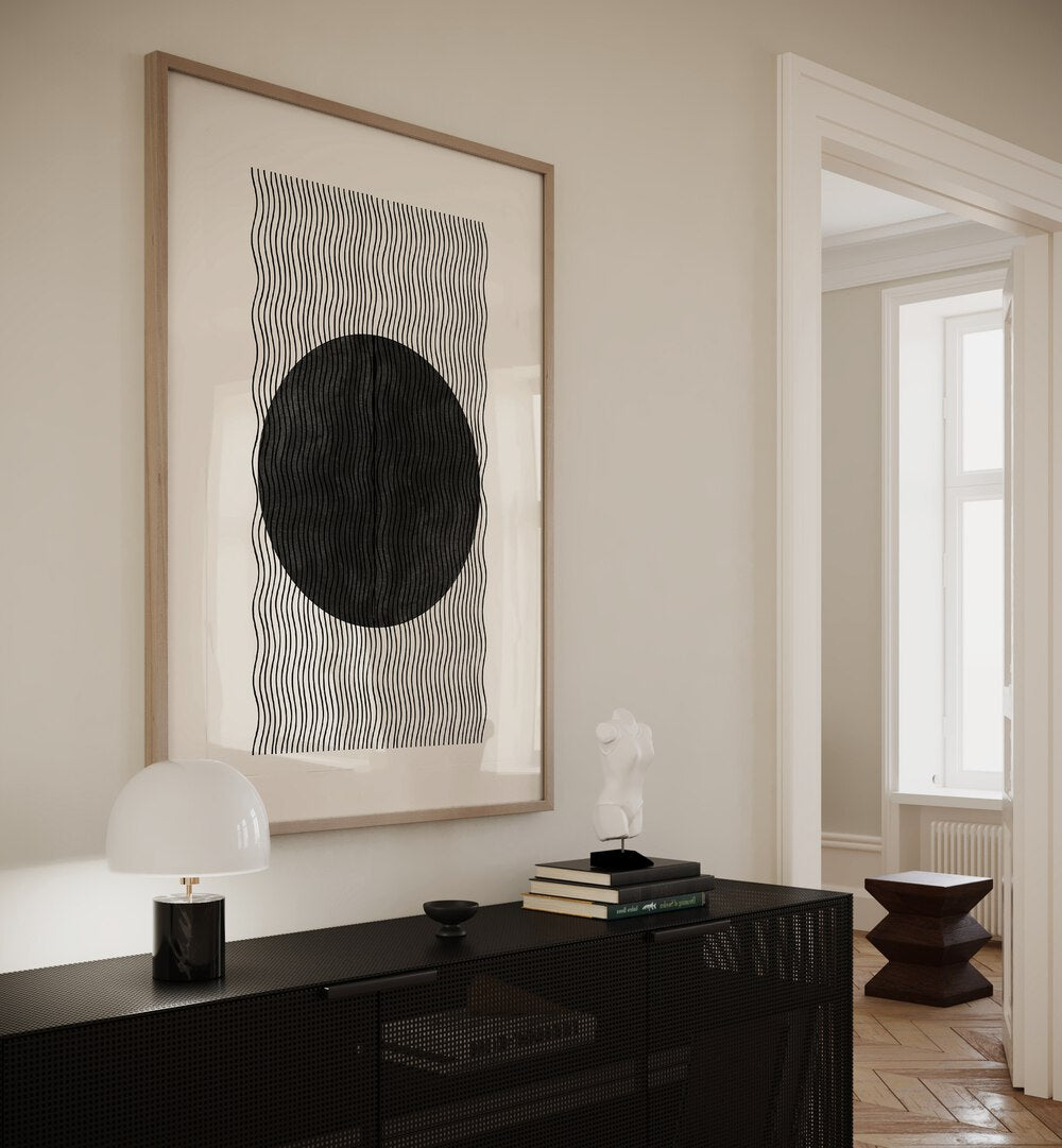 Elegant BAB IV, GEOMETRIC ART PRINTS displayed in a stylish interior, enhancing modern decor by The Miuus Studio.