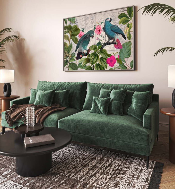 PARROTS NOSTALGIC , ANIMAL PAINTINGS