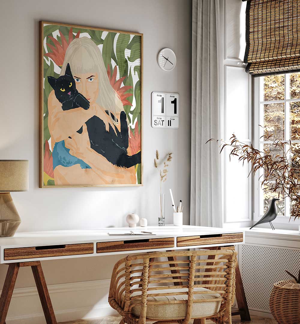 CAT LADY , PORTRAITS & FIGURATIVE ILLUSTRATIONS