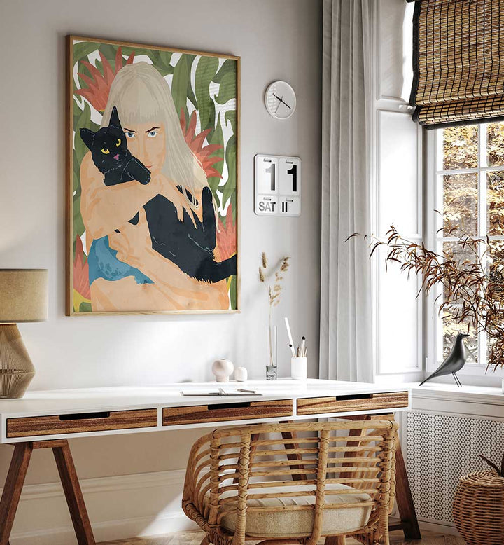 CAT LADY , PORTRAITS & FIGURATIVE ILLUSTRATIONS