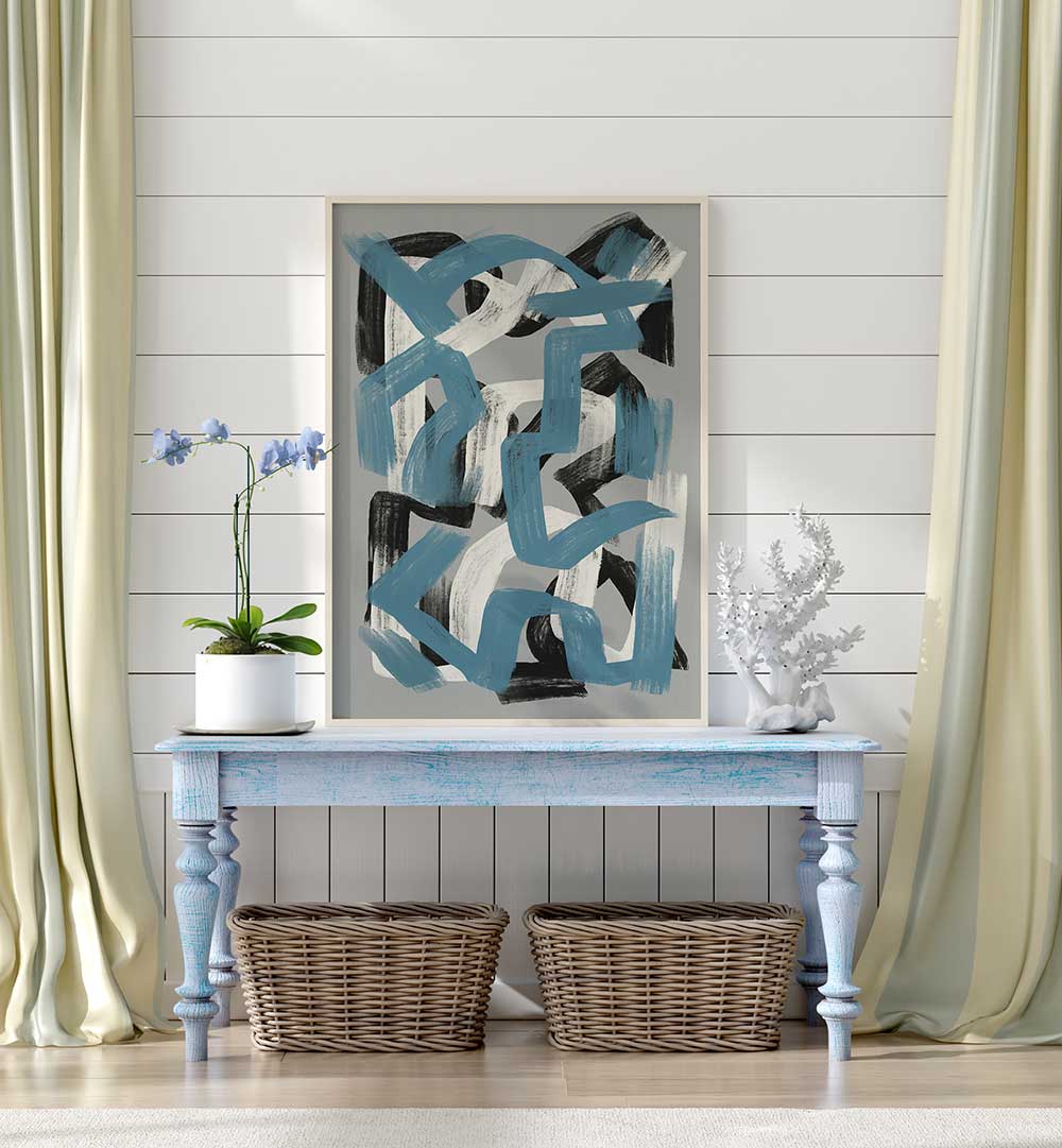 DRY BRUSH ABSTRACT IN GREY , ABSTRACT PAINTINGS