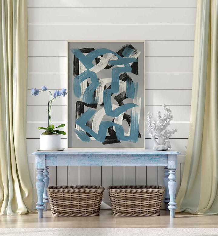 DRY BRUSH ABSTRACT IN GREY , ABSTRACT PAINTINGS