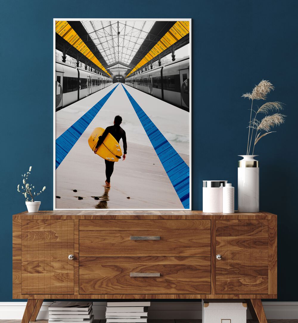Stylish METRO, SURREAL ART PRINTS showcased in a modern setting, perfect for enhancing your home decor.