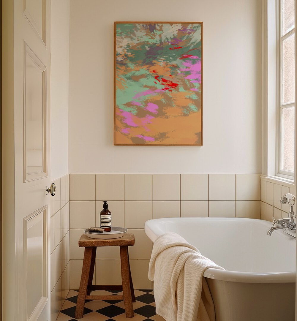 Brighten your space with LAZY SUMMER DAYS II, ABSTRACT PAINTINGS, capturing carefree summer vibes and warm sunshine.