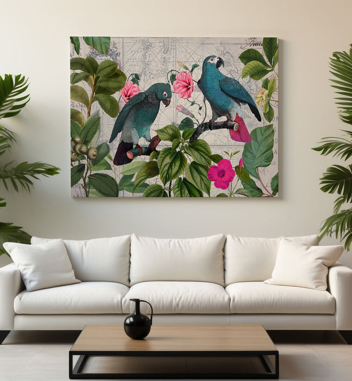 PARROTS NOSTALGIC , ANIMAL PAINTINGS