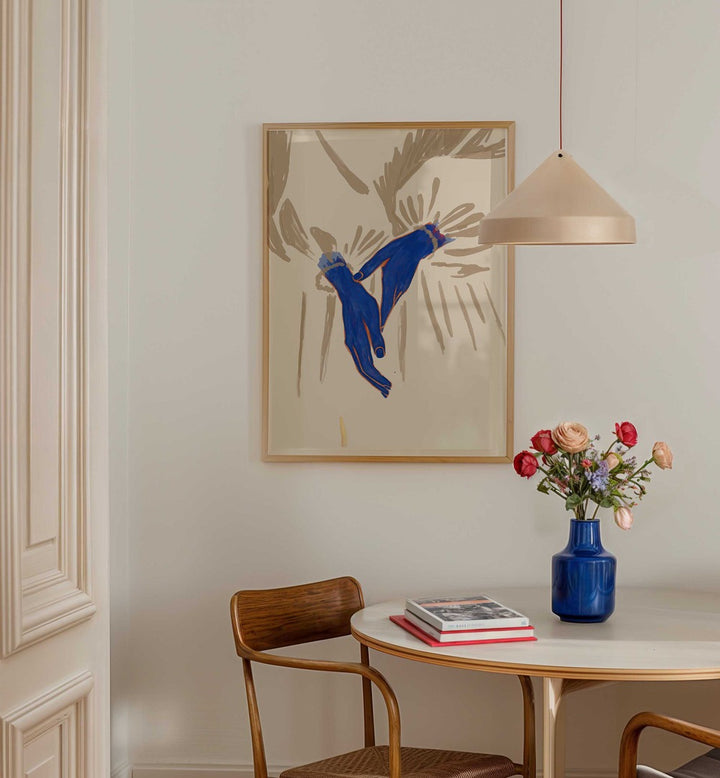 Stunning MAARTJE, PORTRAITS artwork enhances a cozy dining space with emotion and artistry. Perfect for any decor.