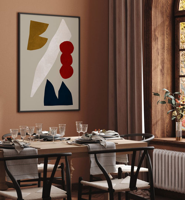 Stylish room featuring EXPRESSIVE V, GEOMETRIC ART PRINTS, enhancing creativity with modern design elements.