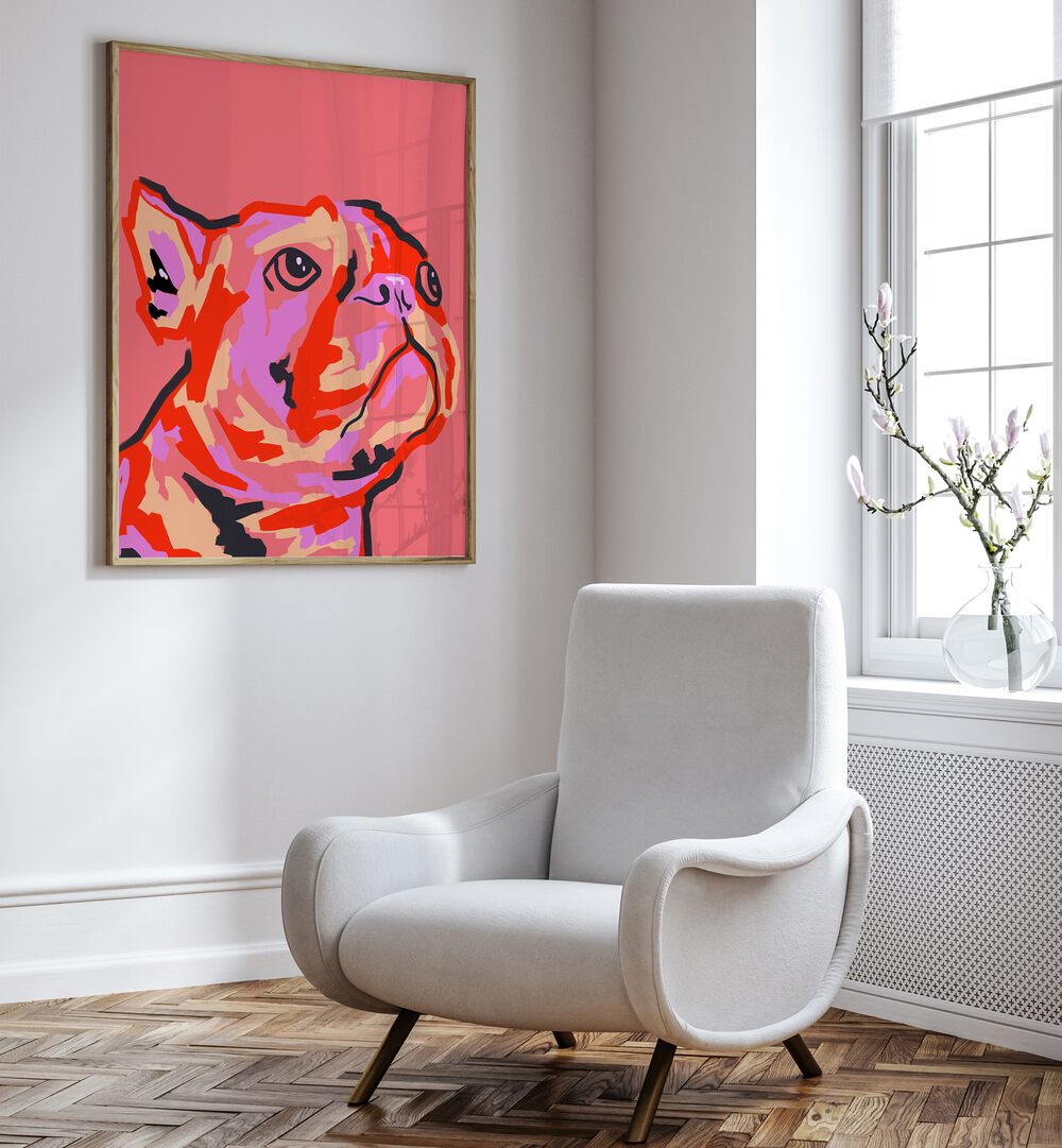 Brighten your child's space with PAWSITIVELY PATCHED, KIDS ROOM PAINTINGS featuring vibrant abstract animal art.