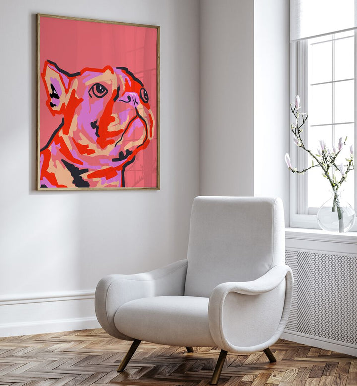 Brighten your child's space with PAWSITIVELY PATCHED, KIDS ROOM PAINTINGS featuring vibrant abstract animal art.
