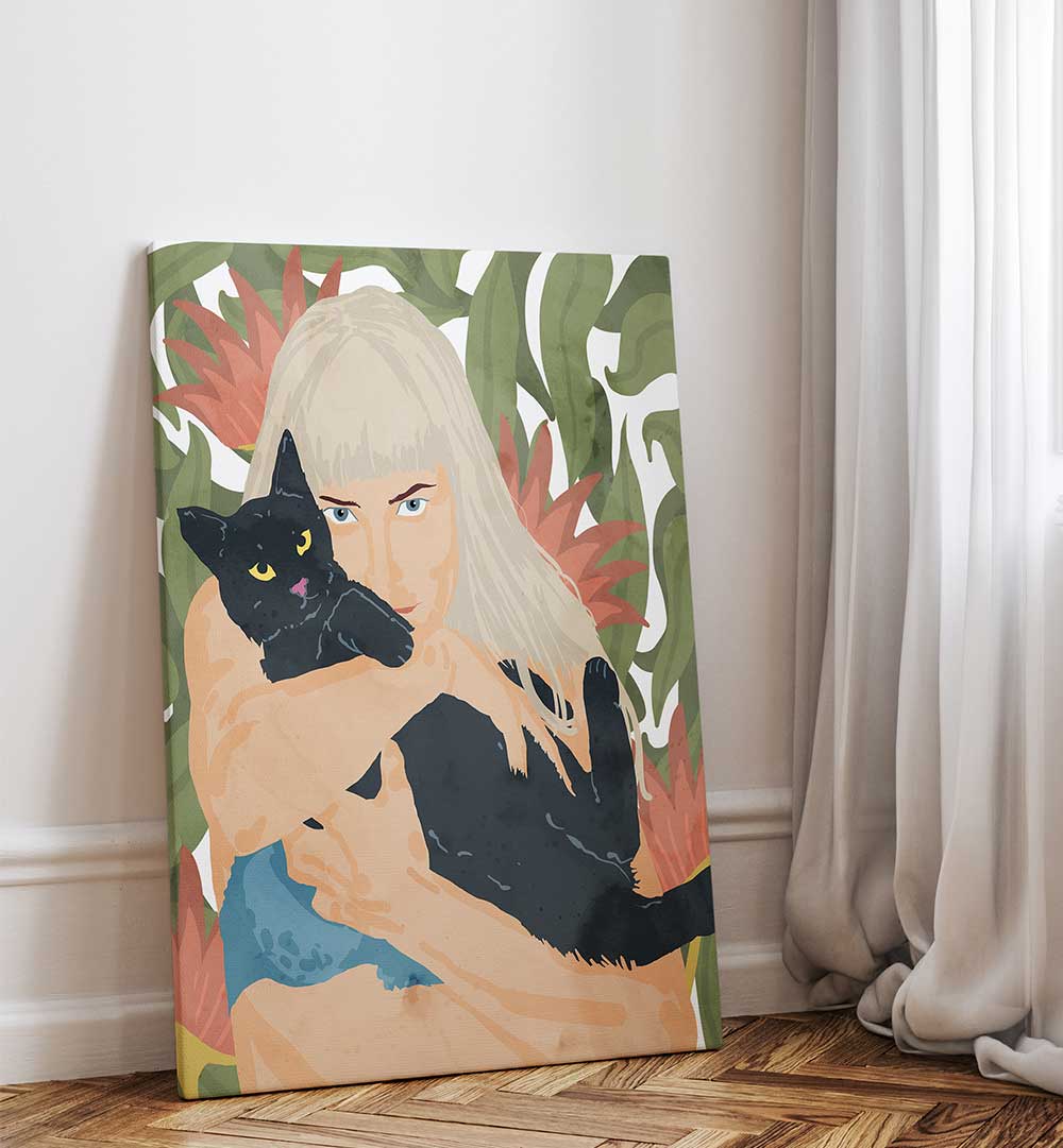 CAT LADY , PORTRAITS & FIGURATIVE ILLUSTRATIONS