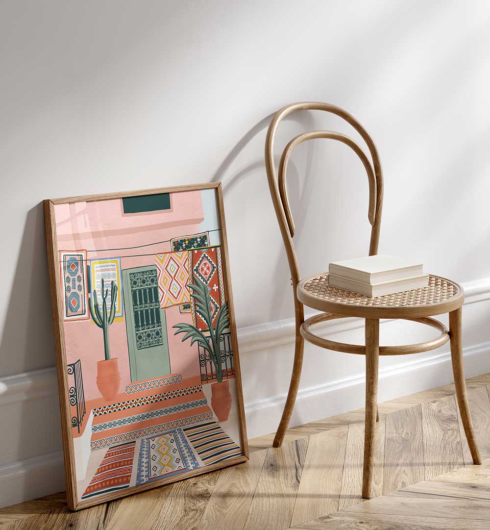 MOROCCAN TERRACE , TRAVEL POSTERS