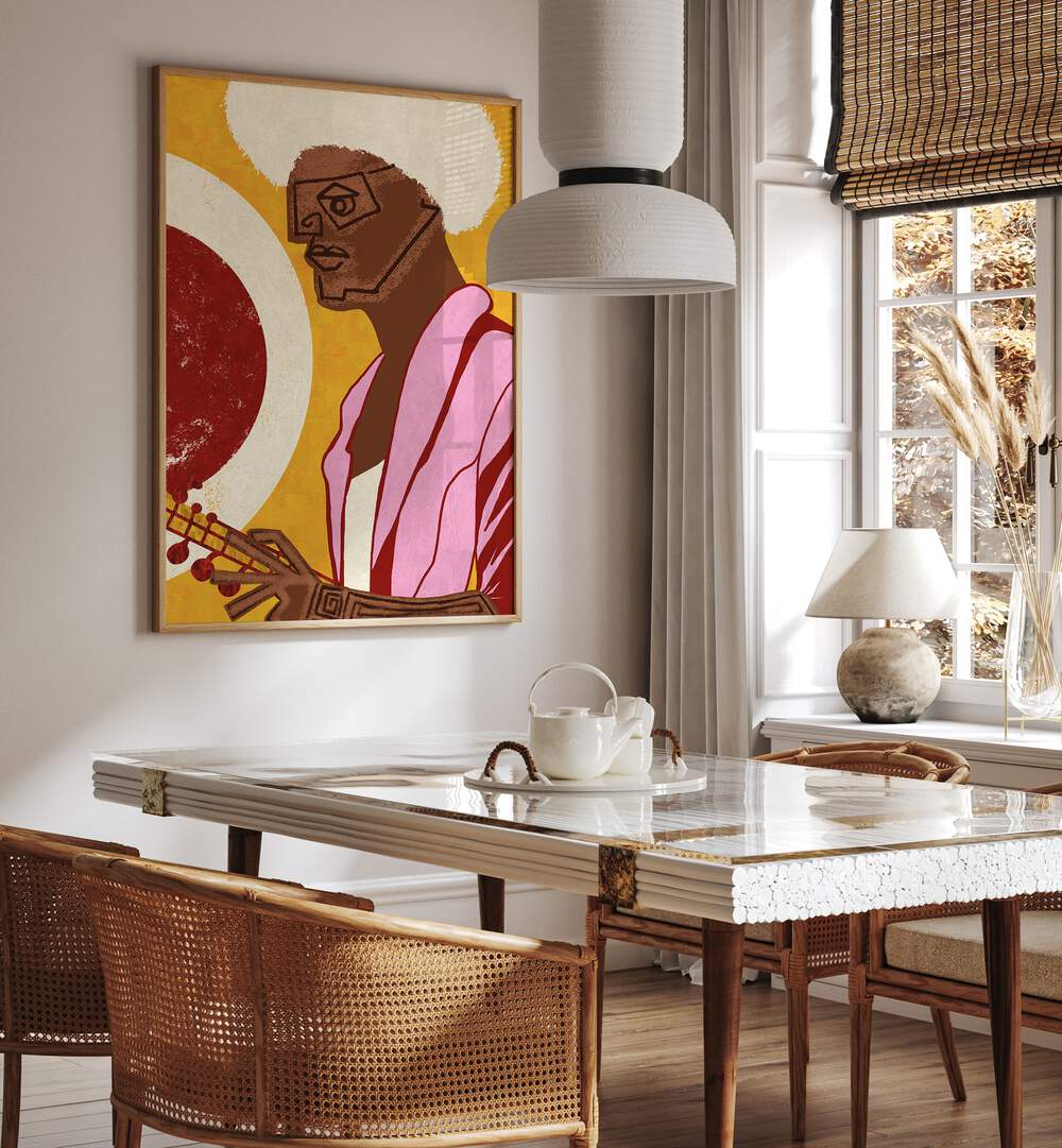 Vibrant MUSICIAN GUY IV, MOVIE POSTERS artwork enhances creativity in any space, perfect for artists and musicians.