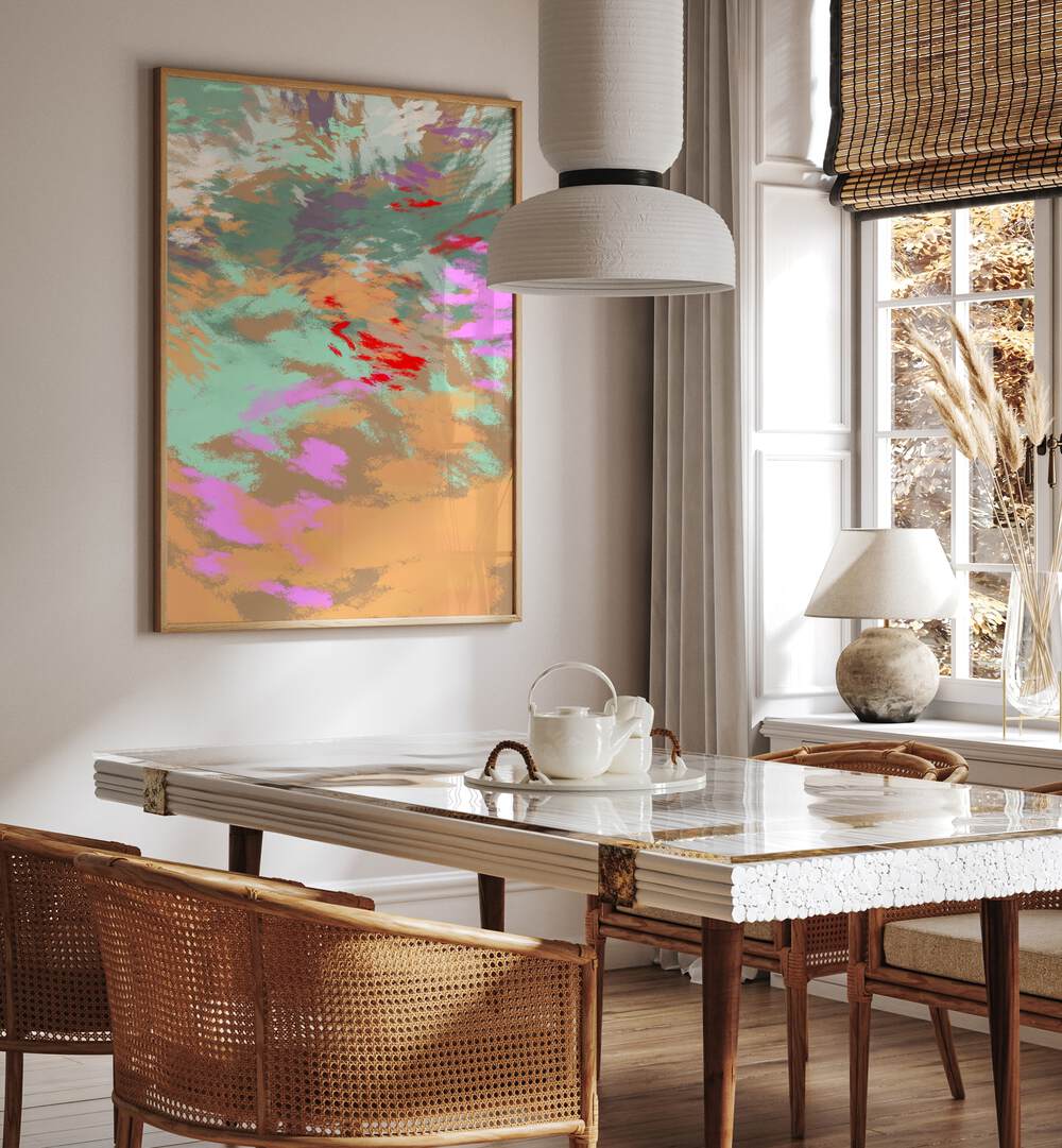Bright and vibrant LAZY SUMMER DAYS II, ABSTRACT PAINTINGS, bringing warm sunshine to your living space.