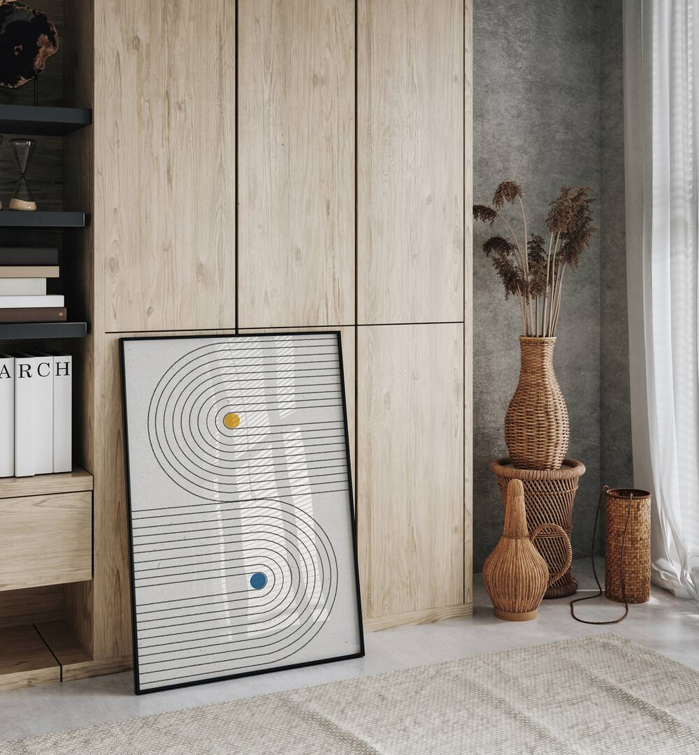 SIMPLE BLANCE DOTS, BOHO ART PAINTINGS add modern bohemian charm to your living space decor. Perfect for any interior.