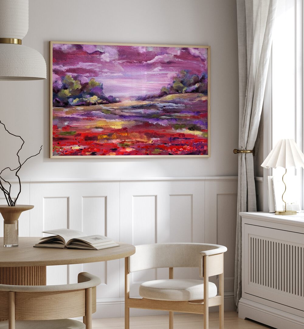 PURPLE , LANDSCAPE PAINTINGS