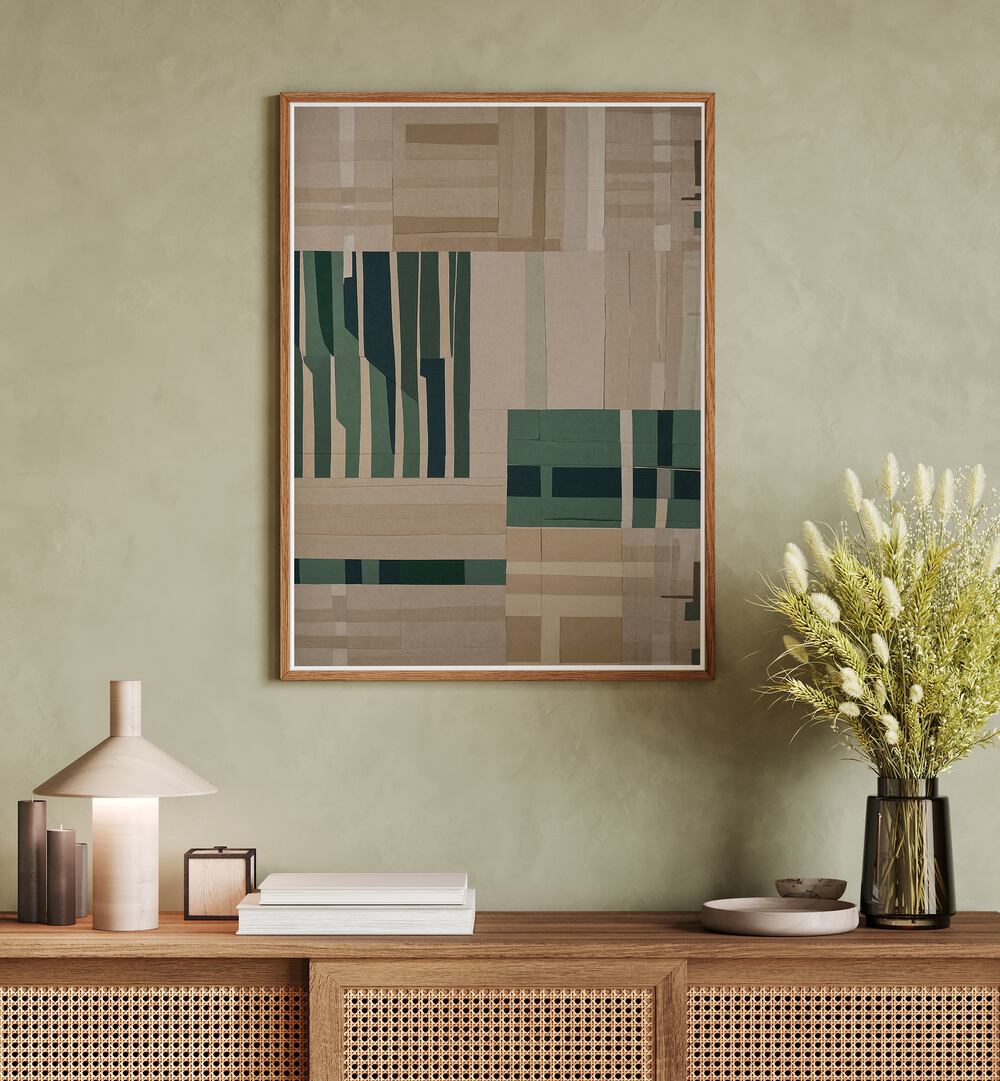 Modernist Paper Cut Collage, abstract paintings enhance your space with contemporary artistry and innovative design.
