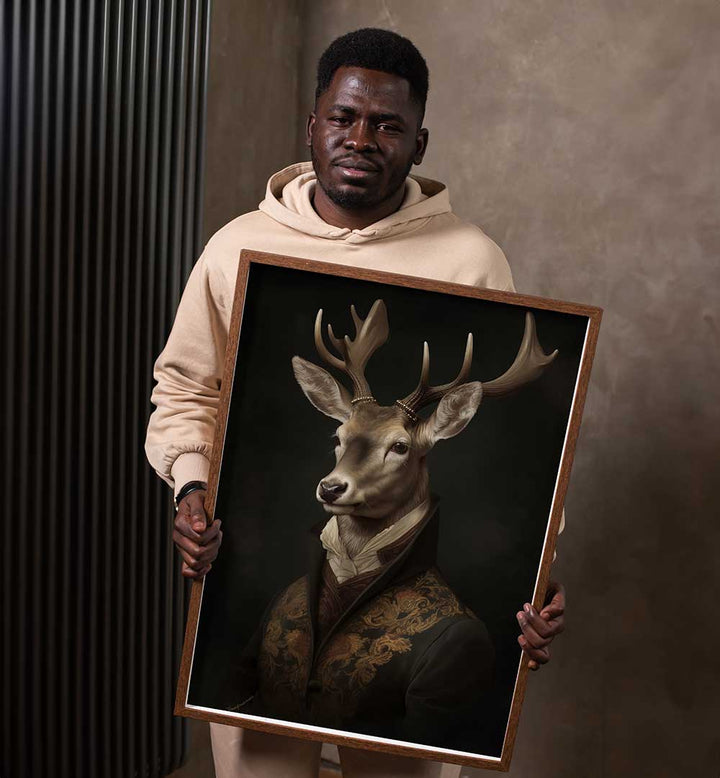 STAG PORTRAIT , ANIMAL PAINTINGS