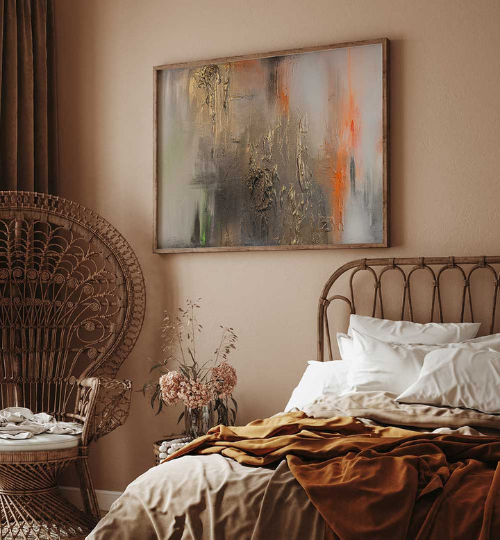 GOLD DESCENT , ABSTRACT PAINTINGS