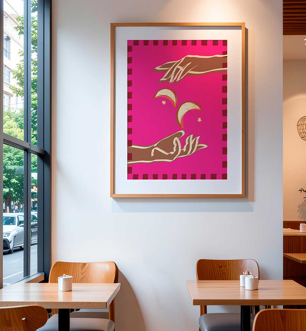 A COUPLE OF MOONS , BOHO ART PAINTINGS