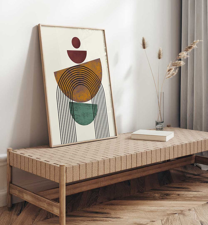 TEXTURED MID CENTURY COMPOSITION , GEOMETRIC ART PRINTS