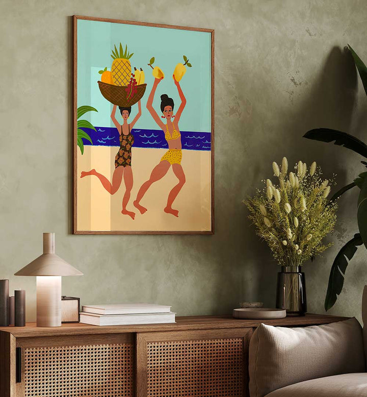 SUMMER TROPICAL FUN TIME , PORTRAITS & FIGURATIVE ILLUSTRATIONS