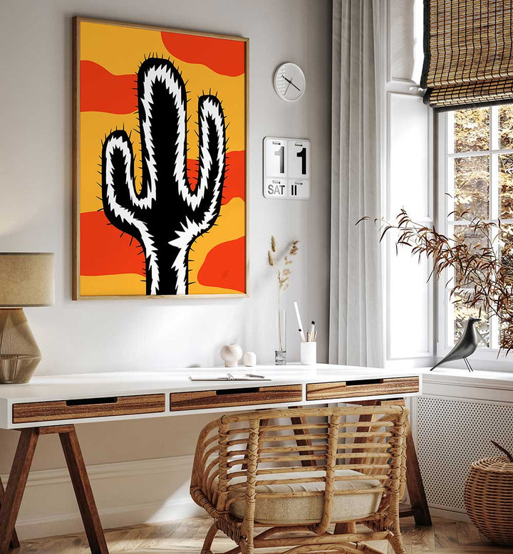 DESERT SILHOUETTE , FLORAL FLOWER PAINTINGS