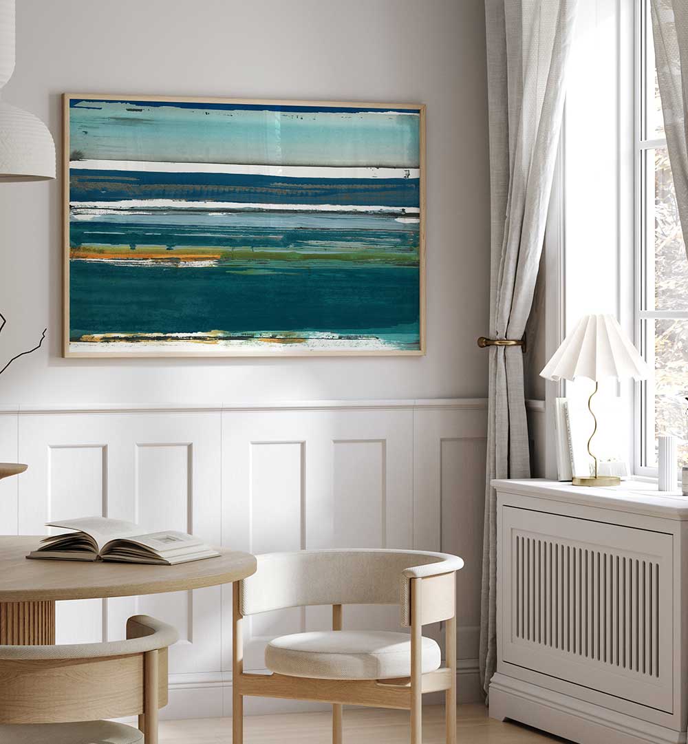 Transform your space with MEDITERRANEAN SEA II, LANDSCAPE PAINTINGS, capturing serene coastal beauty in vibrant colors.